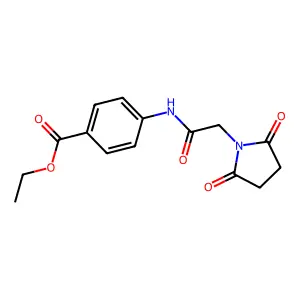Ethyl 4-[2-(2,5-dioxopyrrolidin-1-YL)acetamido]benzoate structure