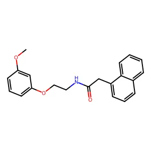N-[2-(3-methoxyphenoxy)ethyl]-2-naphthalen-1-ylacetamide structure