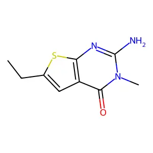 2-Amino-6-ethyl-3-methylthieno[2,3-d]pyrimidin-4(3H)-one structure
