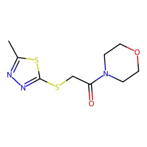 4-{[(5-Methyl-1,3,4-thiadiazol-2-yl)thio]acetyl}morpholine structure