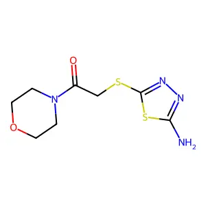 5-[(2-Morpholin-4-yl-2-oxoethyl)thio]-1,3,4-thiadiazol-2-amine structure
