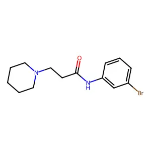 1-Piperidinepropanamide, N-(3-bromophenyl)- structure