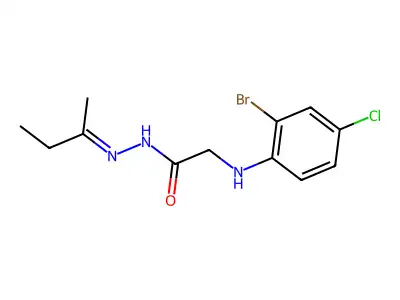 2-((2-Bromo-4-chlorophenyl)amino)-N'-(butan-2-ylidene)acetohydrazide structure