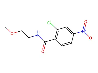 2-chloro-N-(2-methoxyethyl)-4-nitrobenzamide structure