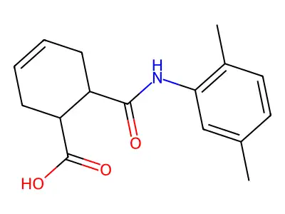 6-[(2,5-Dimethylphenyl)carbamoyl]cyclohex-3-ene-1-carboxylic acid structure