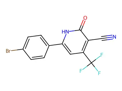 6-(4-Bromophenyl)-2-oxo-4-(trifluoromethyl)-1,2-dihydro-3-pyridinecarbonitrile structure