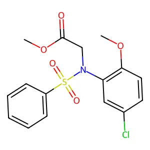 Methyl N-(5-chloro-2-methoxyphenyl)-N-(phenylsulfonyl)glycinate structure
