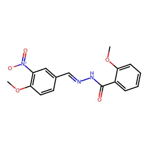2-Methoxybenzoic acid 2-[(4-methoxy-3-nitrophenyl)methylene]hydrazide structure