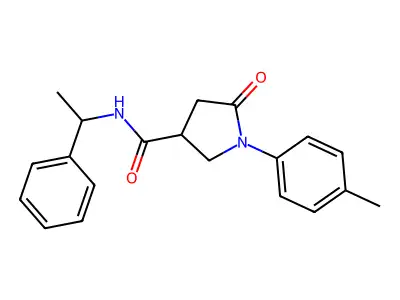 1-(4-methylphenyl)-5-oxo-N-(1-phenylethyl)pyrrolidine-3-carboxamide structure