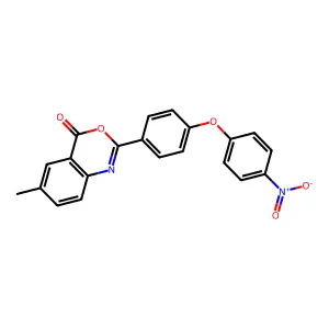 6-Methyl-2-[4-(4-nitrophenoxy)phenyl]-3,1-benzoxazin-4-one structure