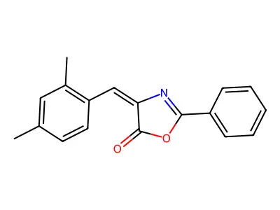 (4E)-4-[(2,4-dimethylphenyl)methylidene]-2-phenyl-1,3-oxazol-5-one structure