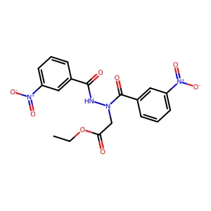Ethyl (1,2-bis{3-nitrobenzoyl}hydrazino)acetate structure