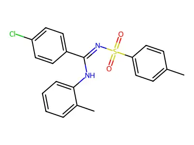 4-chloro-N-(o-tolyl)-N'-tosylbenzimidamide structure