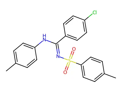 4-chloro-N-(p-tolyl)-N'-tosylbenzimidamide structure