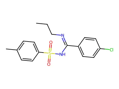 4-chloro-N-propyl-N'-tosylbenzimidamide structure