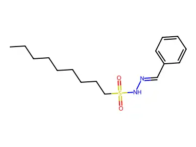 1-Nonanesulfonic acid, 2-(phenylmethylene)hydrazide structure