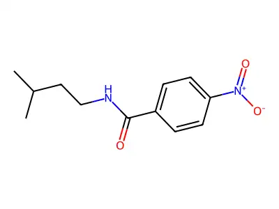 N-isopentyl-4-nitrobenzamide structure