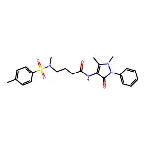 N-(1,5-dimethyl-3-oxo-2-phenylpyrazol-4-yl)-4-[methyl-(4-methylphenyl)sulfonylamino]butanamide structure