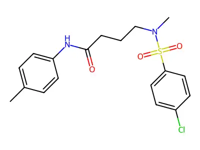 4-(N-Methyl4-chlorobenzenesulfonamido)-N-(4-methylphenyl)butanamide structure