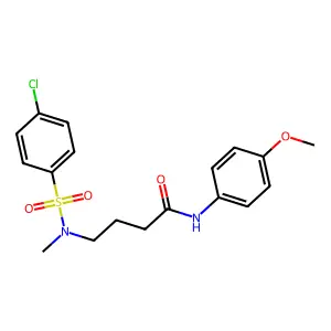 4-[(4-chlorophenyl)sulfonyl-methylamino]-N-(4-methoxyphenyl)butanamide structure