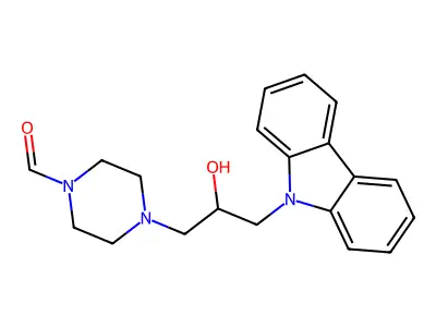 4-(3-Carbazol-9-yl-2-hydroxypropyl)piperazine-1-carbaldehyde structure