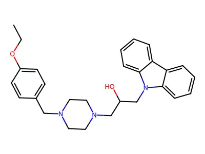 1-(9H-carbazol-9-yl)-3-[4-(4-ethoxybenzyl)-1-piperazinyl]-2-propanol structure