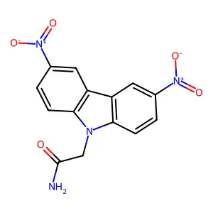2-(3,6-Dinitrocarbazol-9-yl)acetamide structure