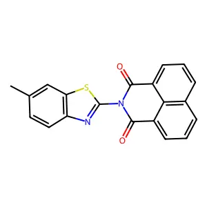 2-(6-methyl-1,3-benzothiazol-2-yl)-1H-benzo[de]isoquinoline-1,3(2H)-dione structure