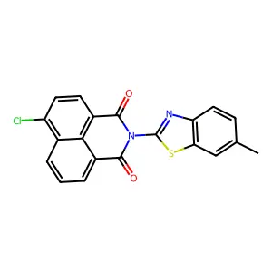 6-Chloro-2-(6-methyl-1,3-benzothiazol-2-yl)benzo[de]isoquinoline-1,3-dione structure