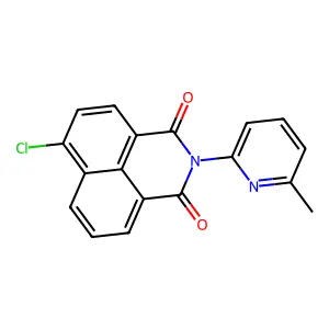 6-chloro-2-(6-methyl-2-pyridinyl)-1H-benzo[de]isoquinoline-1,3(2H)-dione structure