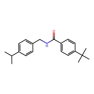 4-tert-butyl-N-[(4-propan-2-ylphenyl)methyl]benzamide structure
