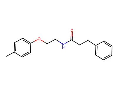 N-[2-(4-methylphenoxy)ethyl]-3-phenylpropanamide structure