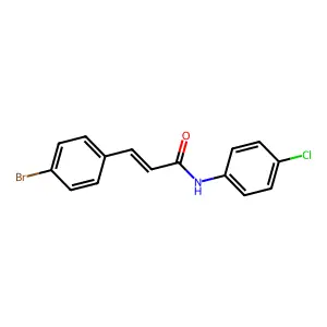 3-(4-bromophenyl)-N-(4-chlorophenyl)acrylamide structure