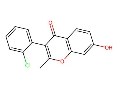 3-(2-chlorophenyl)-7-hydroxy-2-methyl-4H-chromen-4-one structure