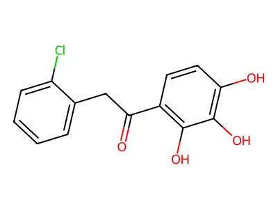 2-(2-Chlorophenyl)-1-(2,3,4-trihydroxyphenyl)ethanone structure