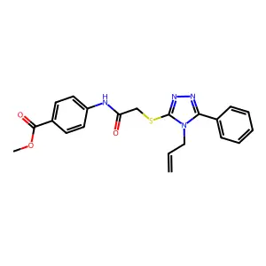 methyl 4-({[(4-allyl-5-phenyl-4H-1,2,4-triazol-3-yl)sulfanyl]acetyl}amino)benzoate structure