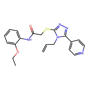 N-(2-ethoxyphenyl)-2-{[4-(prop-2-en-1-yl)-5-(pyridin-4-yl)-4H-1,2,4-triazol-3-yl]sulfanyl}acetamide structure