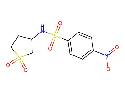 N-(1,1-dioxothiolan-3-yl)-4-nitrobenzenesulfonamide structure