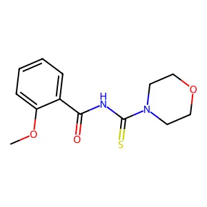 2-methoxy-N-(morpholine-4-carbothioyl)benzamide structure