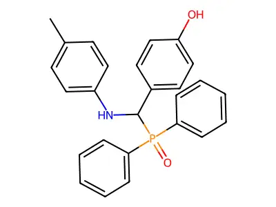 4-[Diphenylphosphoryl-(4-methylanilino)methyl]phenol structure
