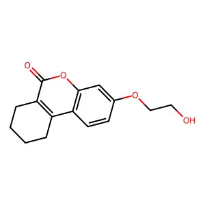 3-(2-hydroxyethoxy)-7,8,9,10-tetrahydro-6H-benzo[c]chromen-6-one structure