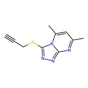 5,7-Dimethyl-3-prop-2-ynylsulfanyl-[1,2,4]triazolo[4,3-a]pyrimidine structure