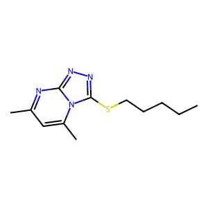 5,7-Dimethyl-3-(pentylsulfanyl)[1,2,4]triazolo[4,3-a]pyrimidine structure