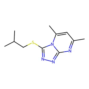 3-(Isobutylsulfanyl)-5,7-dimethyl[1,2,4]triazolo[4,3-a]pyrimidine structure