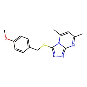 3-[(4-Methoxybenzyl)sulfanyl]-5,7-dimethyl[1,2,4]triazolo[4,3-a]pyrimidine structure