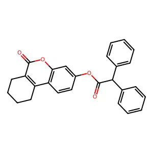 (6-Oxo-7,8,9,10-tetrahydrobenzo[c]chromen-3-yl) 2,2-diphenylacetate structure