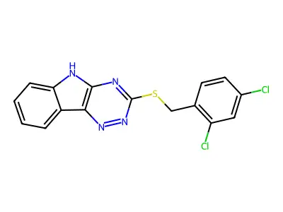 2-(2,4-Dichloro-benzylsulfanyl)-9H-1,3,4,9-tetraaza-fluorene structure