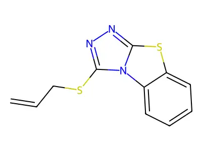 1-Prop-2-enylsulfanyl-[1,2,4]triazolo[3,4-b][1,3]benzothiazole structure