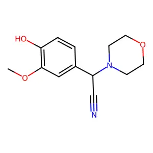 (4-Hydroxy-3-methoxyphenyl)(4-morpholinyl)acetonitrile structure