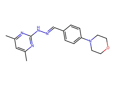 4-(4-Morpholinyl)benzaldehyde (4,6-dimethyl-2-pyrimidinyl)hydrazone structure